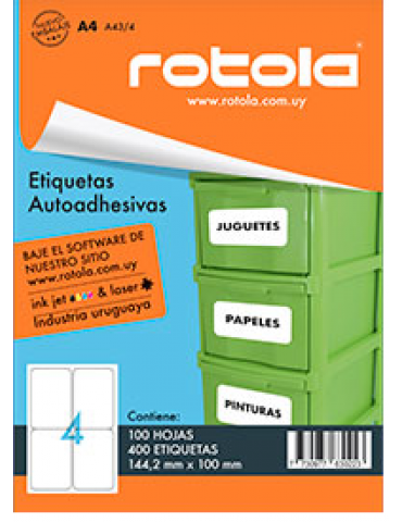 ETIQUETA ROTOLA A41/4 X10